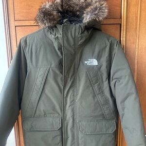 Like new The North Face KIDS green Winter Jacket - size 12